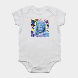 aqua glitch sees forever Baby Bodysuit